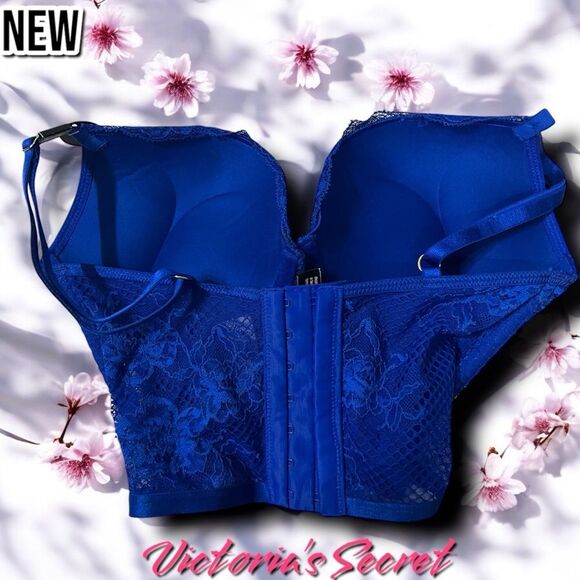 New NWT Victoria Secret Royal Blue Very Sexy Bombshell Add-2-Cups - 32D - Picture 6 of 7